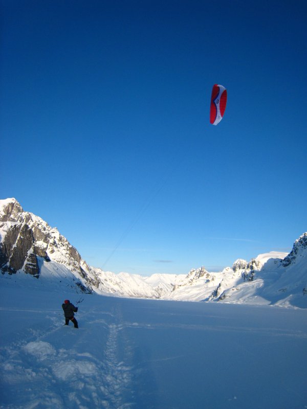 Kiting on the Buckskin.